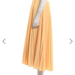 A.L.C. Peach Pleated Midi Skirt